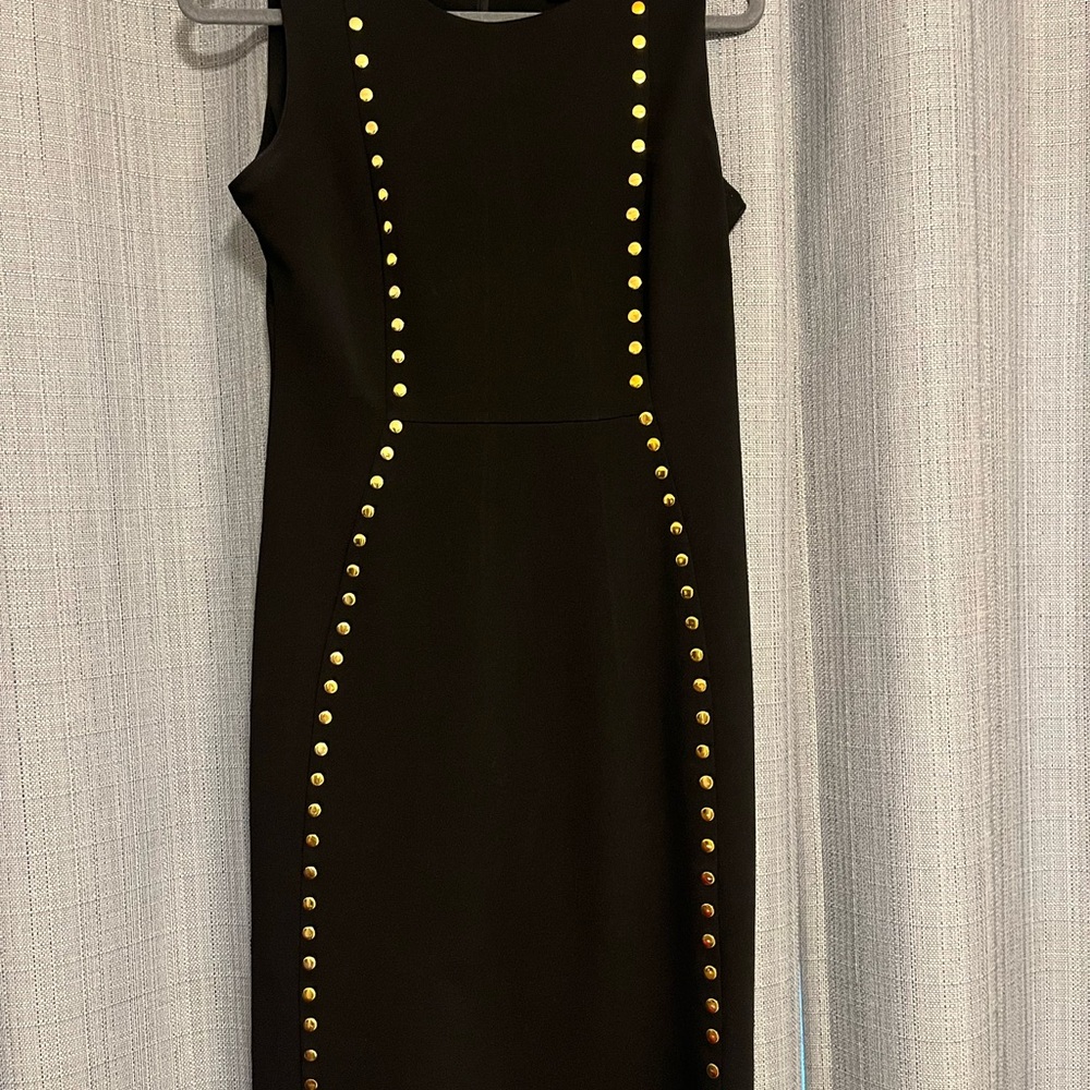 Shelby & Palmer Black Dress with Gold Studs